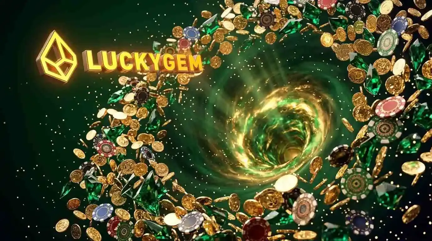 Coins and casino chips spiraling
